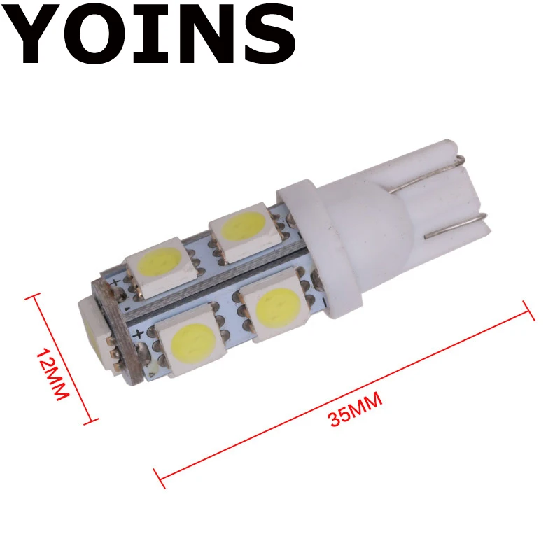 10PCS High Quality T10 W5W 194 158 9 LED 5050 SMD Red Car Auto Wedge Side Tail Parking Lights Lamp Bulb DC12V | Автомобили и