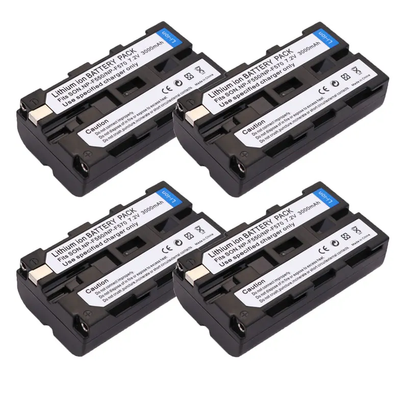 4 шт. NP-F550 NP F550 NP-F570 Камера Батарея+ ЖК-дисплей USB Зарядное устройство для sony NP-F330 NP-F530 NP-F570 NP-F730 NP-F750 CCD-TRV81 CCD-RV100