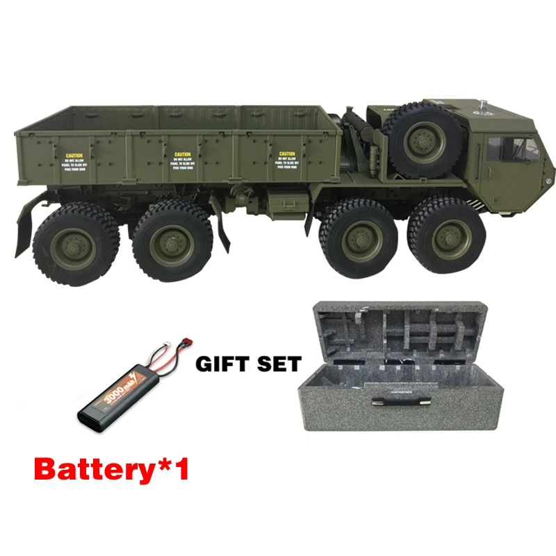 Green Battery 2 HG P801 1:12 2,4G 8*8 M983 739 мм Rc автомобиль армейский военный грузовик США без зарядного устройства RC расстояние 100 м 550 матовый мотор - Цвет: Green Battery 2