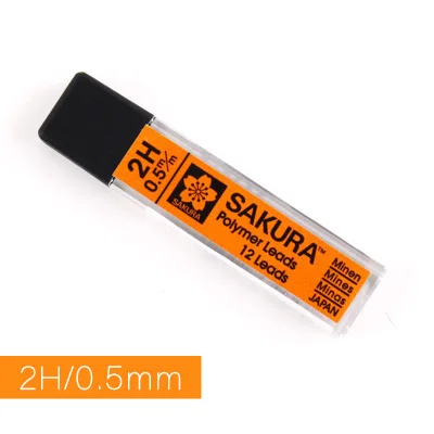 1pcs 05mm 2H SAKURA автоматического карандаша комиксов ручная запись анти брейк активный карандаш 0,3 0,5 0,7 0,9 - Цвет: 1pcs 05mm 2H