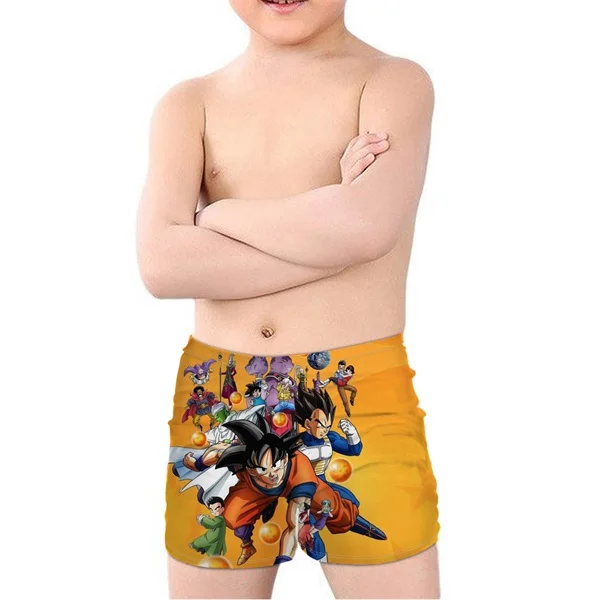 HMF062Z55 THIKIN/, плавки для мальчика с принтом Dragon Ball Super Z Летний Пляжный купальный костюм для детей, спортивная одежда для плавания Saiyan для детей - Цвет: HMF062Z55