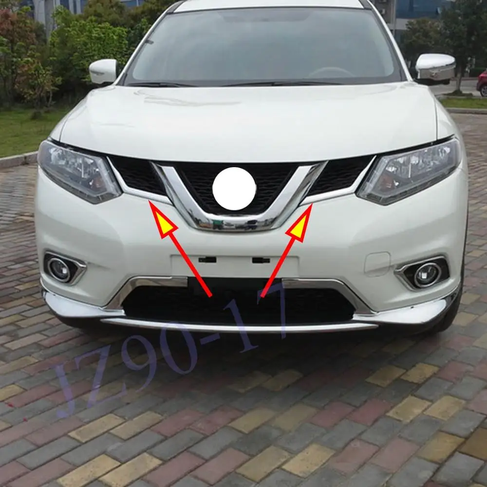 2 шт. Хромированная передняя сетчатая решетка для гриля крышка фары отделка