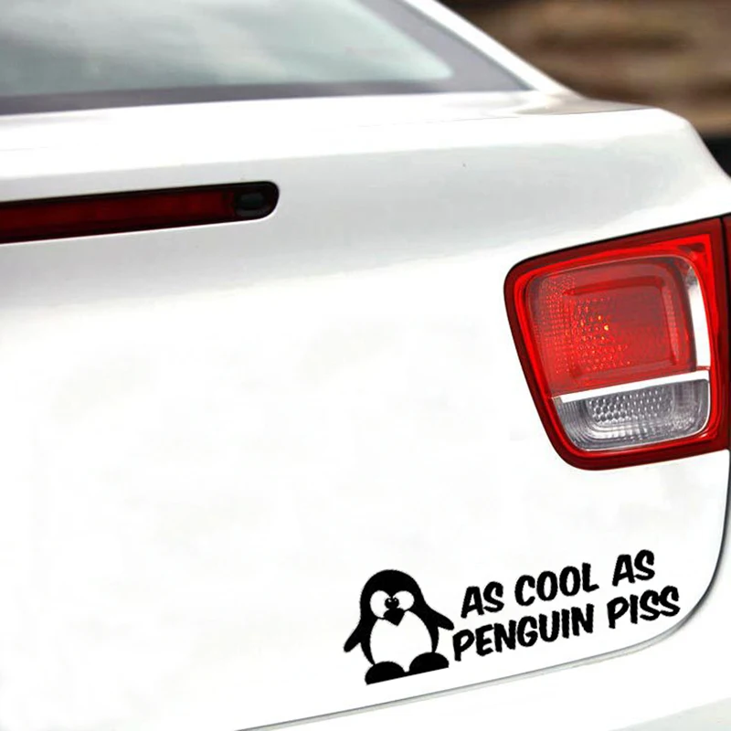 Крутой как Пингвин наклейка на бампер автомобиля забавный Дрифт виниловая