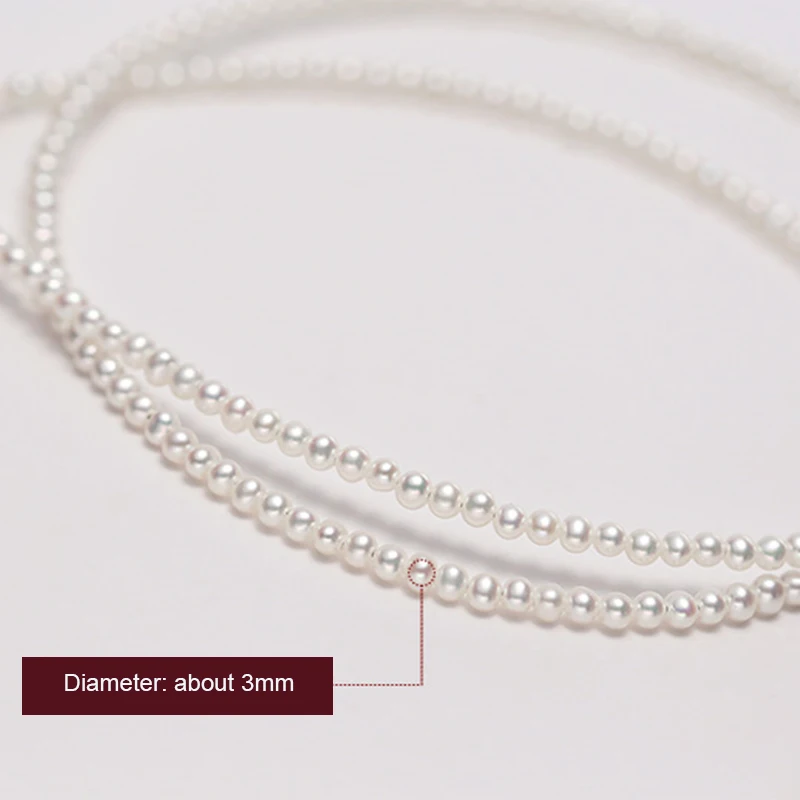 ????? Sinya 18 3 ミリメートル天然真珠ストランドネックレスとブレスレット 14k ゴールドクラスプ Lenght 40 センチメートル 45 センチメートルまたは 90 センチメートル女性のためのオプション女の子マ...