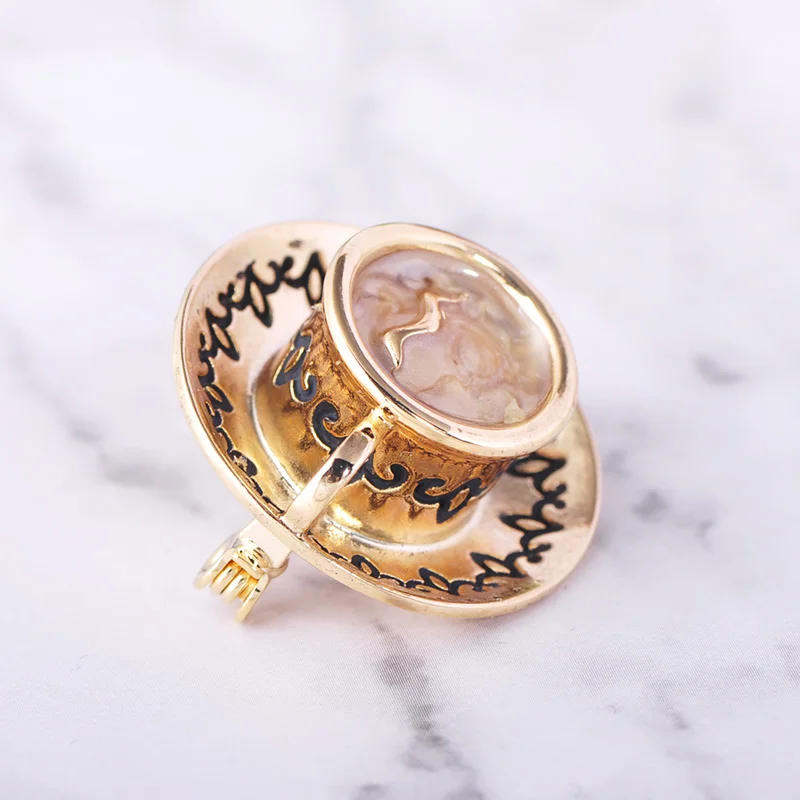 Винтажные эмалированные булавки Funmor в виде кофейной чашки сплав броши для женщин