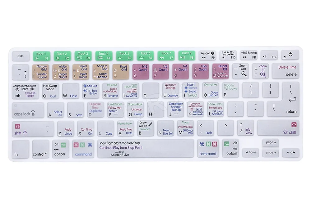 Дизайнерская Силиконовая накладка на клавиатуру для A1278 Ableton Live 9 Suite клавиши