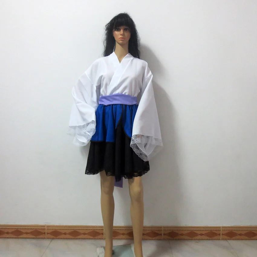 Shippuden Uchiha Sasuke Female Lolita Kimono Dress Halloween Uniform Outfit Cosplay Costume Customize Any Size