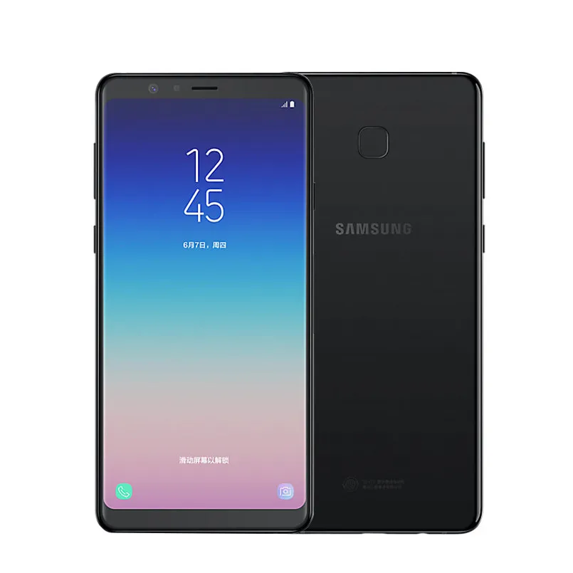 Black Мобильный телефон samsung Galaxy A9 G8850 4G LTE 6," FHD экран 3700 мАч 4 Гб+ 64 Гб Восьмиядерный фронтальная камера 24MP Android мобильный телефон - Цвет: Black