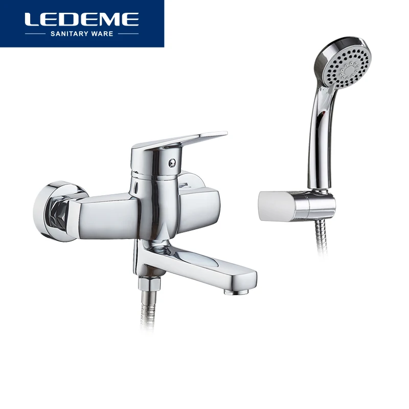 LEDEME Смеситель для ванны с коротким изливом 150 мм. латунь Цвет: хром L3140