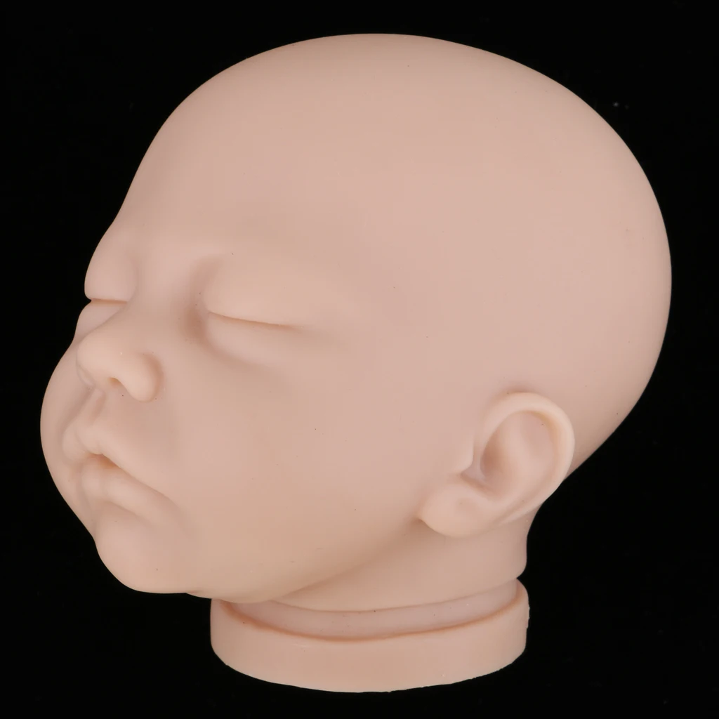 

Soft Silicone Realistic Baby Doll Head Sculpt Carving Mold 20inch Head Sculpt Kit Reborn Blank Body Replacement Part Kit #1