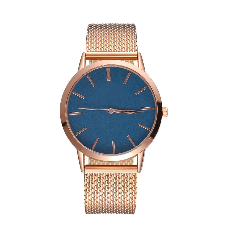 Роскошные женские часы Montre Femme простые стальные розовое золото элегантный