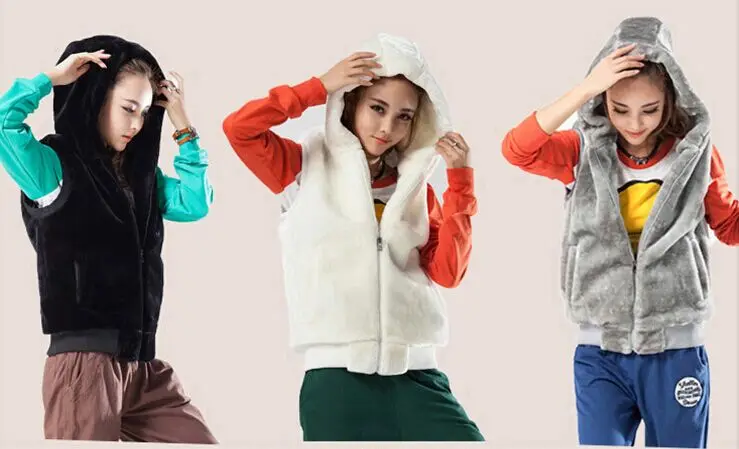 Новое поступление зимний модный теплый плюшевый жилет из искусственного меха