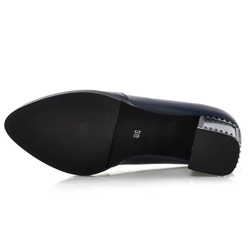 Женские туфли-лодочки на каблуке Fanyuan элегантные туфли толстом среднем в стиле