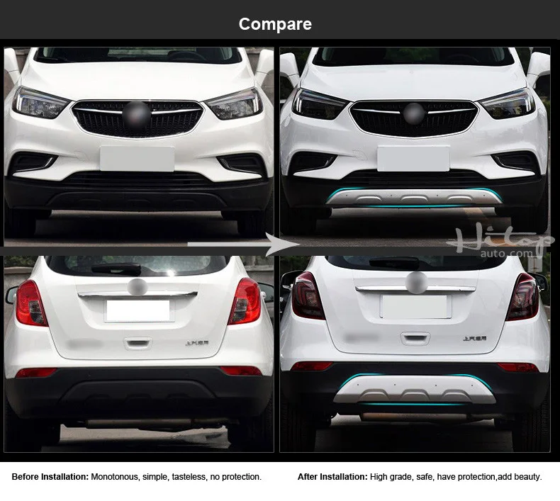 Горячая нержавеющая сталь бампер крышка защита skid plate bull БАР для Opel Mokka X для Buick Encore 2013- или-2018year