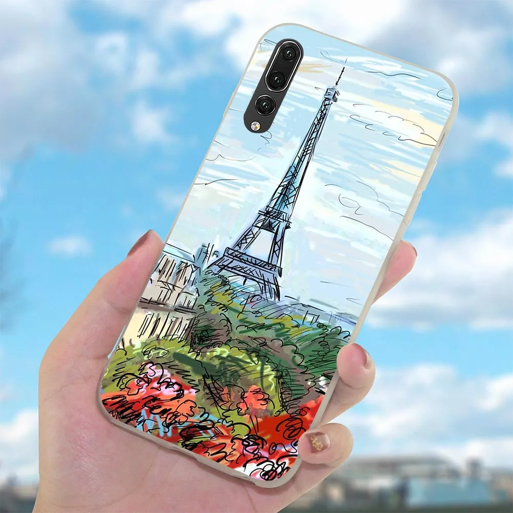 Чехол с изображением Парижа Франции Эйфелевой башни для Huawei Honor 7Cin чехлы Nova 3 3i