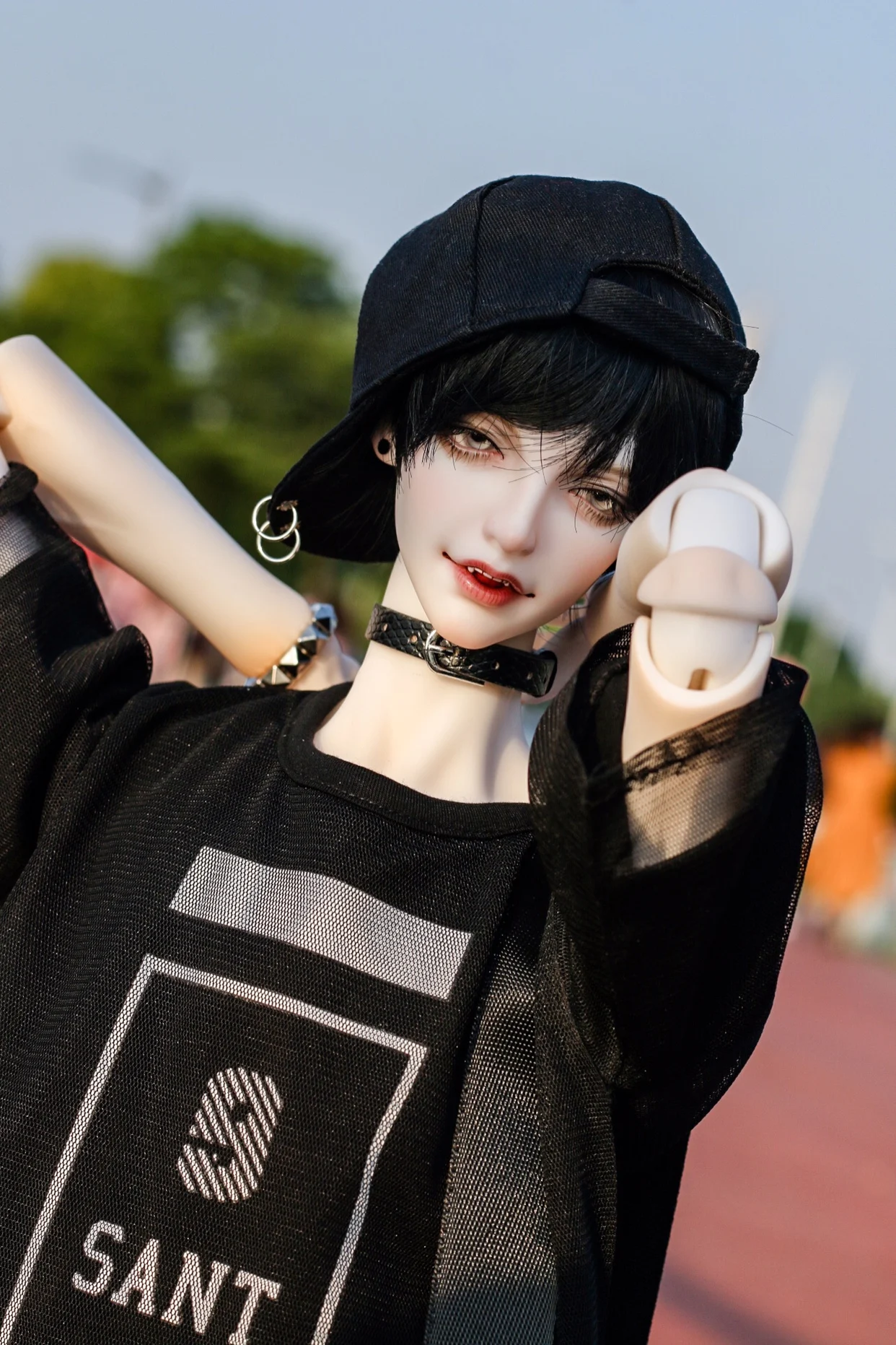 

D01-P521 children handmade toy 1/3 1/4 Doll clothes BJD/SD doll Accessories doll stitching printed double-layer T-shirt 1pcs