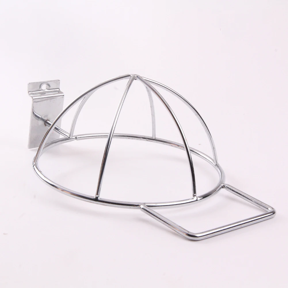 Storage Rack Smooth Practical Hat Holder Chrome Plated Home Easy Install Iron Structure Sturdy Display Wall Mount Shop Durable | Дом и сад