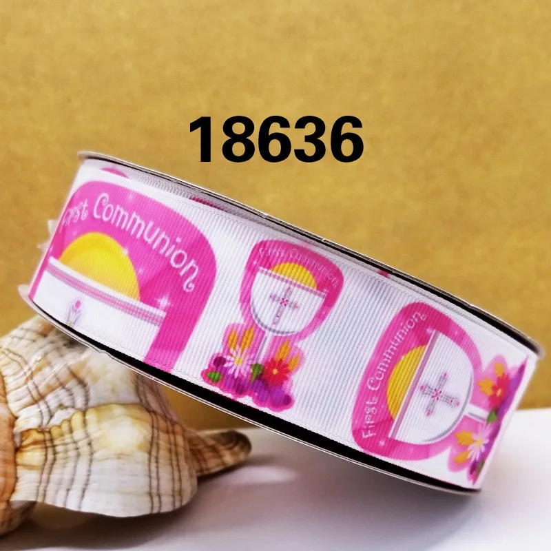 Бесплатная доставка 50 ярдов мультфильм Хэллоуин печатных grosgrain ленты 23975|Ленты