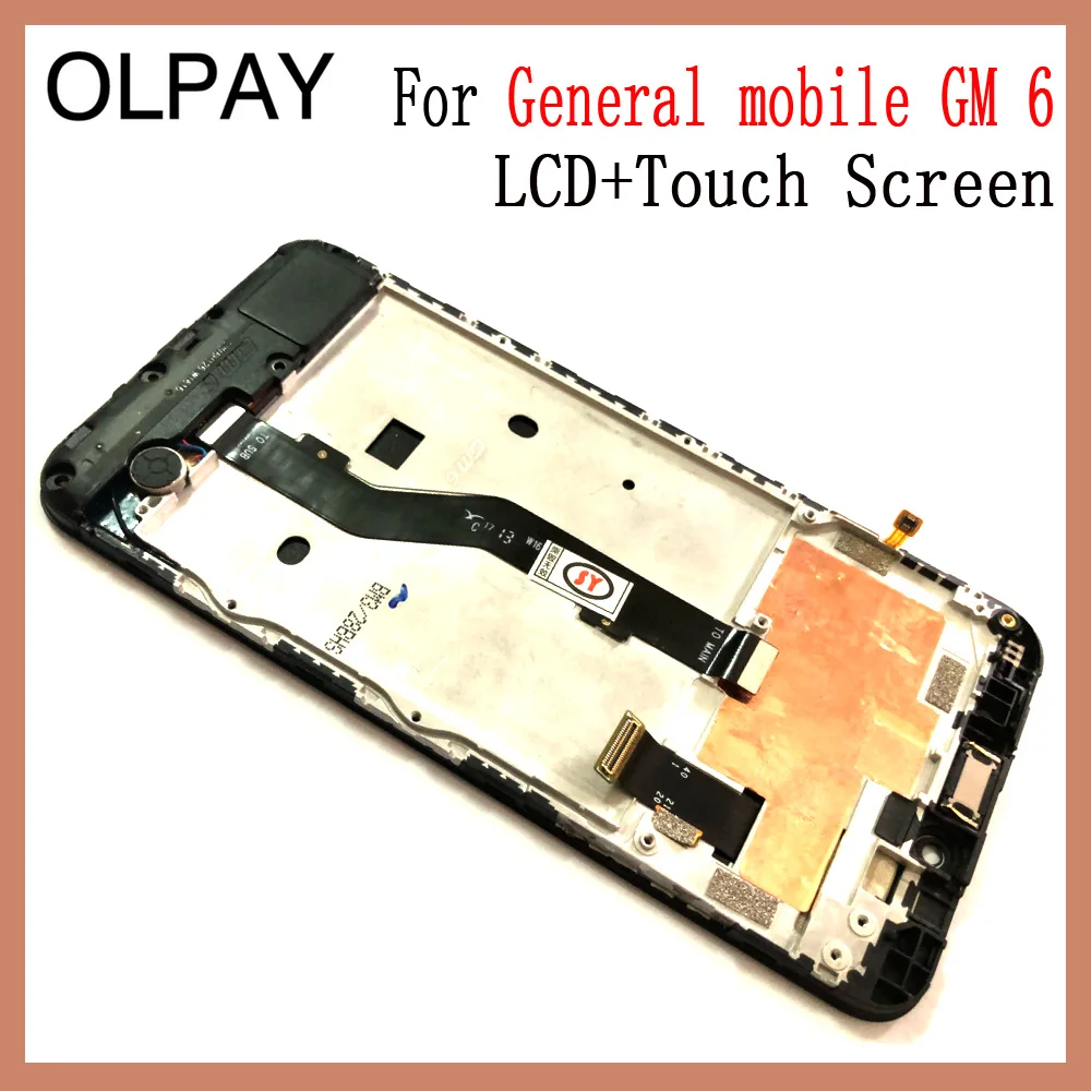 OLPAY 5," для общего мобильного GM 6 GM6 ЖК-дисплей и сенсорный экран стекло в сборе с рамкой телефона