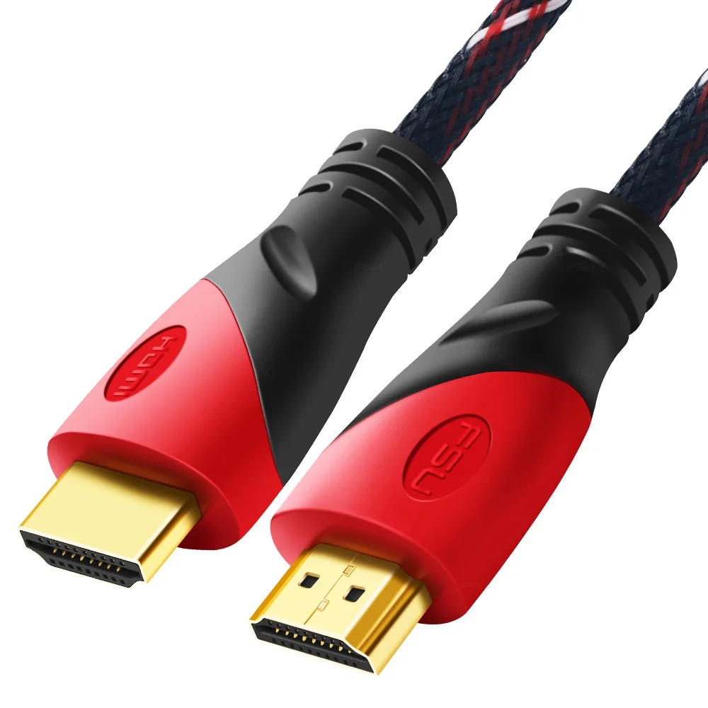 Позолоченный HDMI кабель с разъём поддержка 1080p 3D мужской-разъём HDMI папа HDMI кабель для nintendo switch HDTV PC xbox DVD проектор