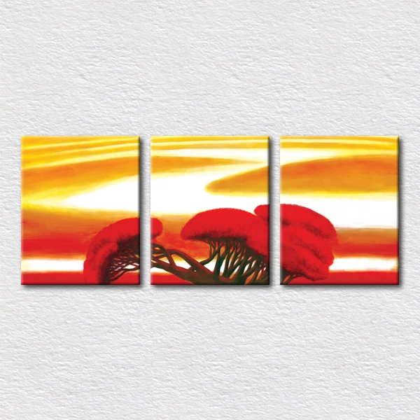 

Холст Печатный яркий абстрактный пейзаж Картина 3 шт вместе Набор Бесплатная доставка настенные картины для гостиной