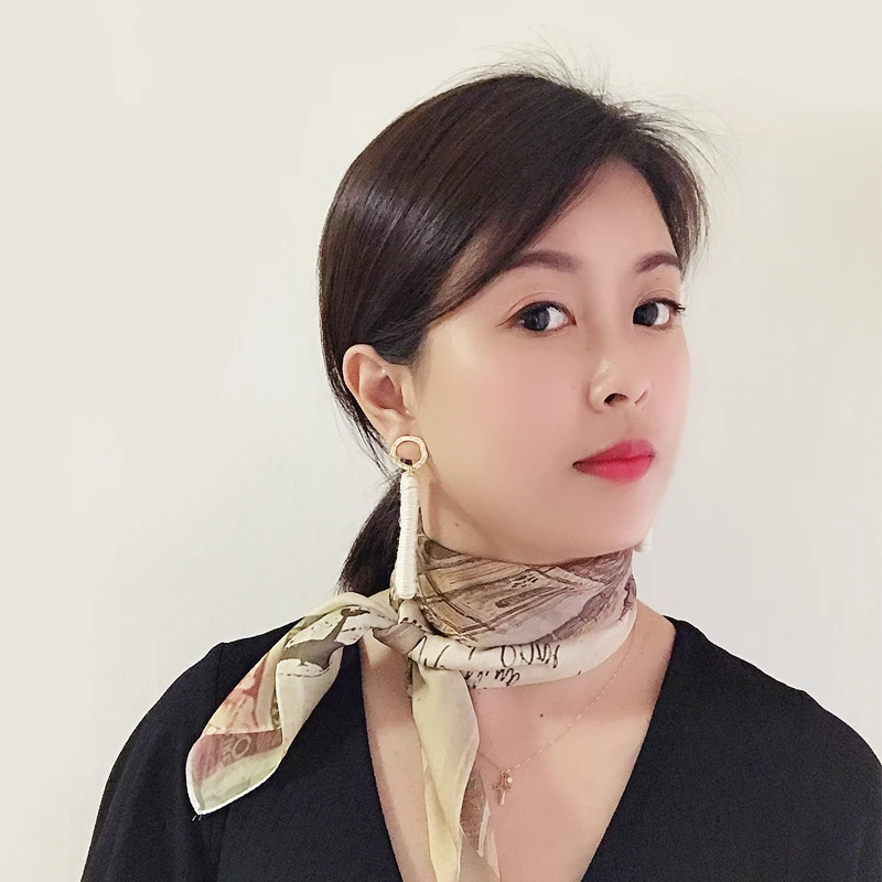 70*70 см Высокое качество шелковый шарф женский маленький мягкий квадрат