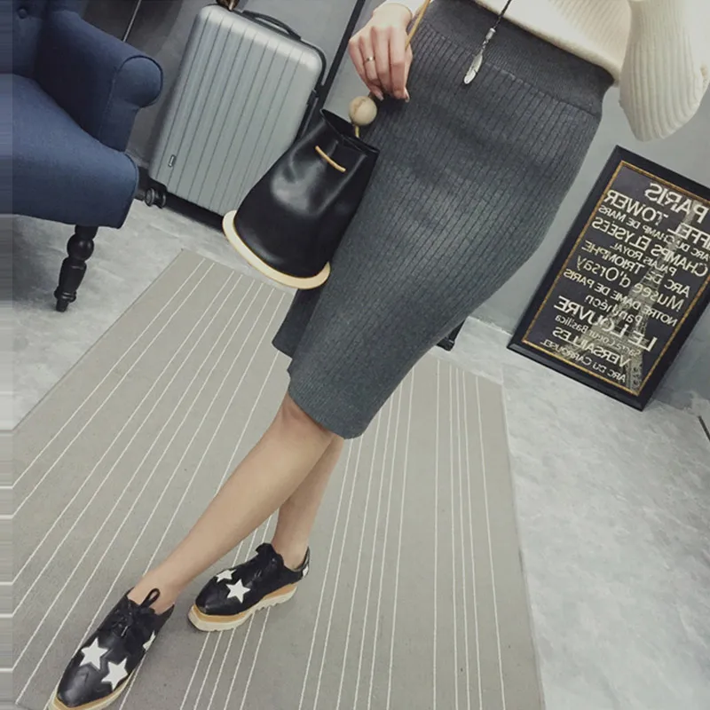 Женская трикотажная офисная юбка карандаш с высокой талией|formal skirt|high waist pencil