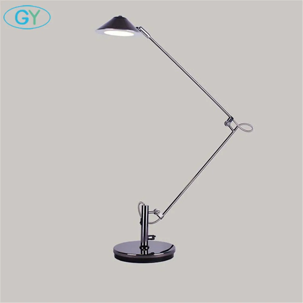 Metal folding long arm 6W LED table lamp modern creative art design led desk lamp for office hotel working desk lighting