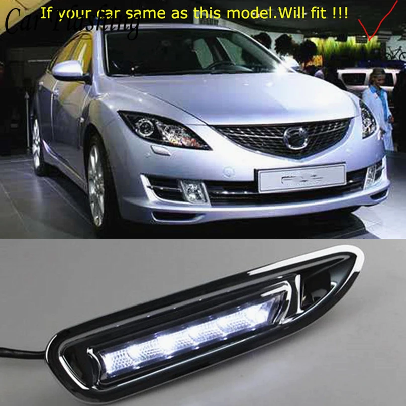 Автомобильная проблесковая 2 шт для Mazda 6 Mazda6 2008 2009 2010 светодиодный DRL Дневной