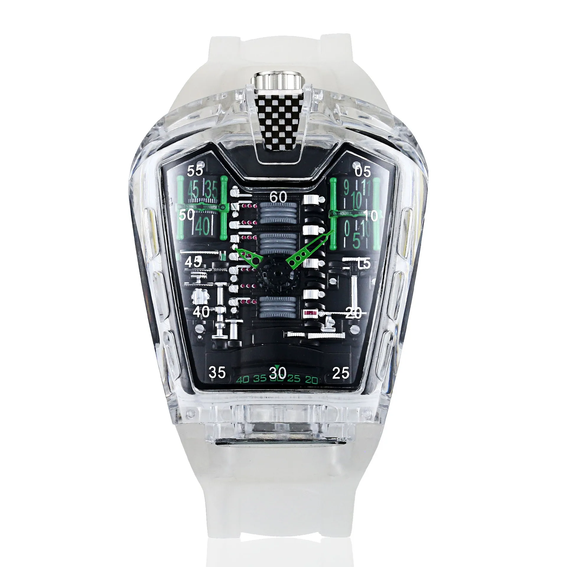 Brand Sports Men Watches Trend Personality Transparent Men's Watch Silicone Belt Waterproof Quartz Watch Relojes Para Hombre
