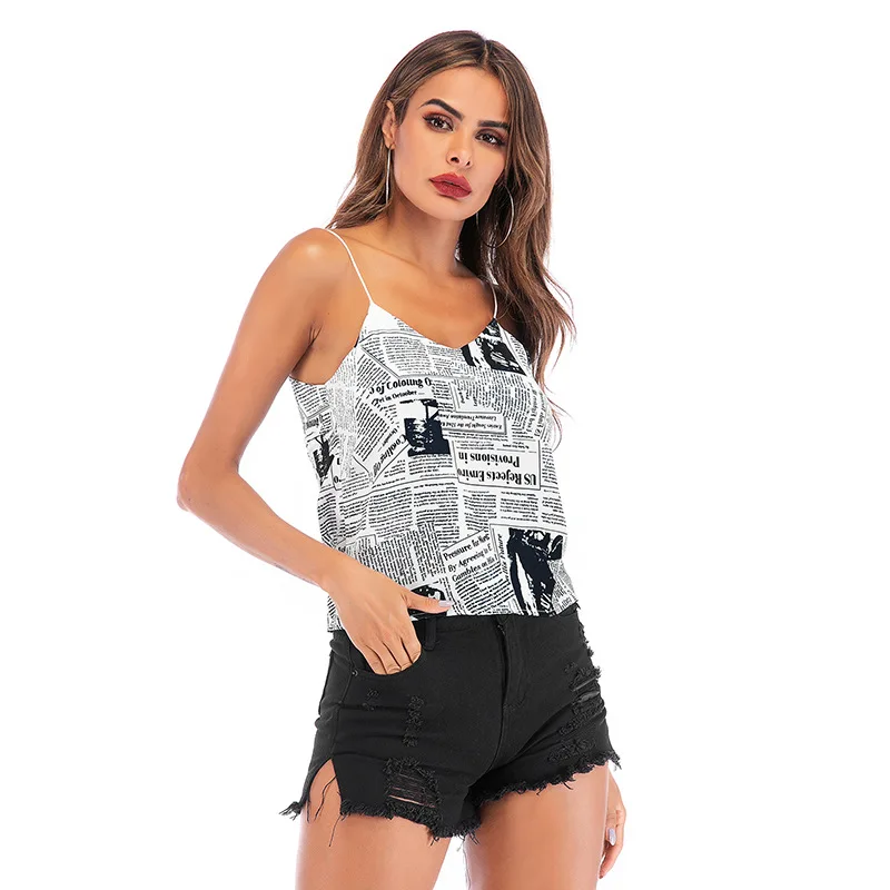 Футболка Jelics женская летняя без рукавов с треугольным вырезом и открытой