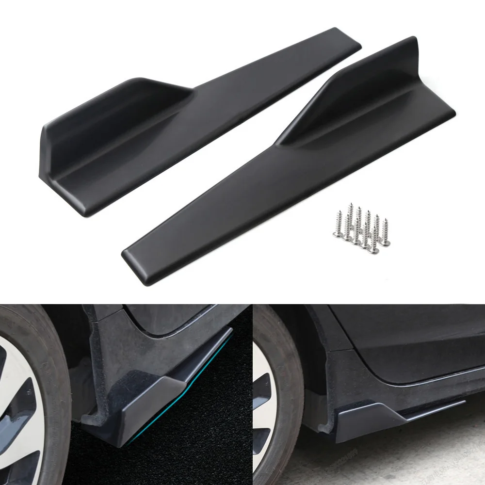 2 шт./компл. 1" x 3,5" Универсальный Черный Боковая Автомобильная юбка рокер приспособления для резки крылышко Крылья Анти-Царапины протектор Авто автомобиль модифицированный комплект