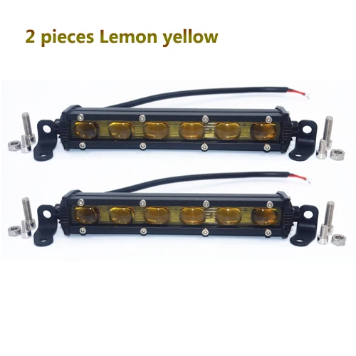 2 pcs lemon yellow 7 дюймов 30 Вт Автомобильный светодиодный рабочий светильник белый лимон желтый водонепроницаемый грузовик Нива внедорожный 4x4 внедорожник ATV мотоцикл противотуманная фара DC 12 В 24 В - Цвет: 2 pcs lemon yellow
