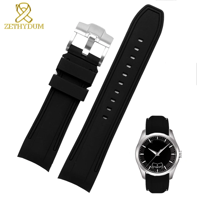 

silicone rubber bracelet for tissot T035 T055 watch strap waterproof wristband watchband 23mm 24mm wristwatches band Cambered
