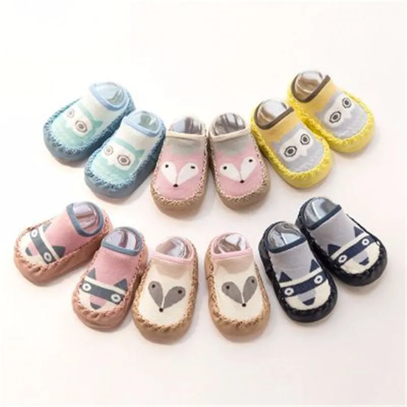 Носки детские с мультяшным принтом толстые Нескользящие для пола в помещении