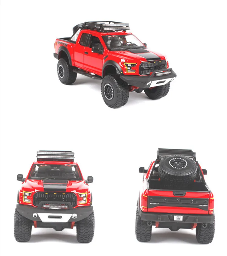 Высокое качество 1:24 Ford F150 звукосниматель Раптора сплава Модель автомобиля, коллекция моделирования и подарочный металлический внедорожный модель