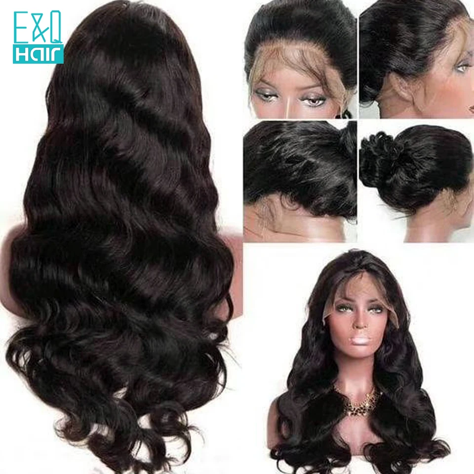 Peruvian Body Wave 360 Lace Frontal Wigs Pre Plucked With Baby Hair Remy Human 150% Density 22x4x2 Wig For Women | Шиньоны и парики