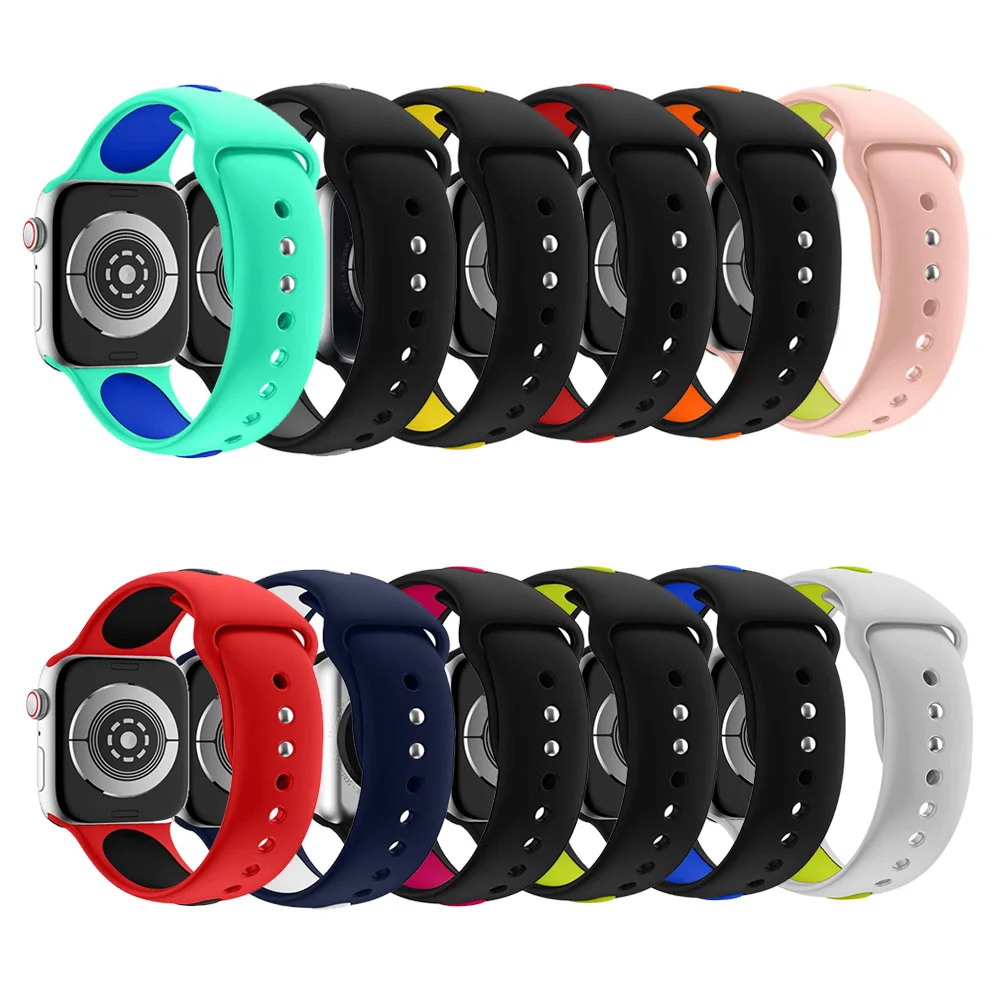 Фото Ремешок спортивный для Apple Watch Band Series 4/3/2/1 42 мм 38 сменный силиконовый гелевый Ремешок спортивный для Apple Watch Band Series 4/3/2/1 42 мм 38 сменный силиконовый гелевый