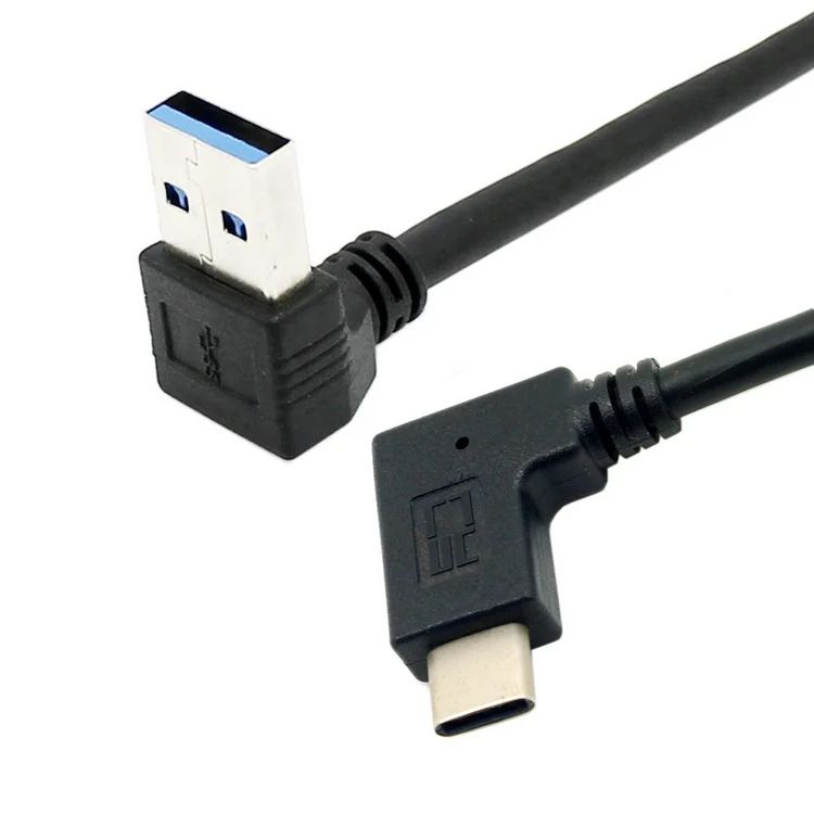 Реверсивный 30 см USB C 3 1 type под углом до 90 градусов вверх и вниз Угловой Мужской