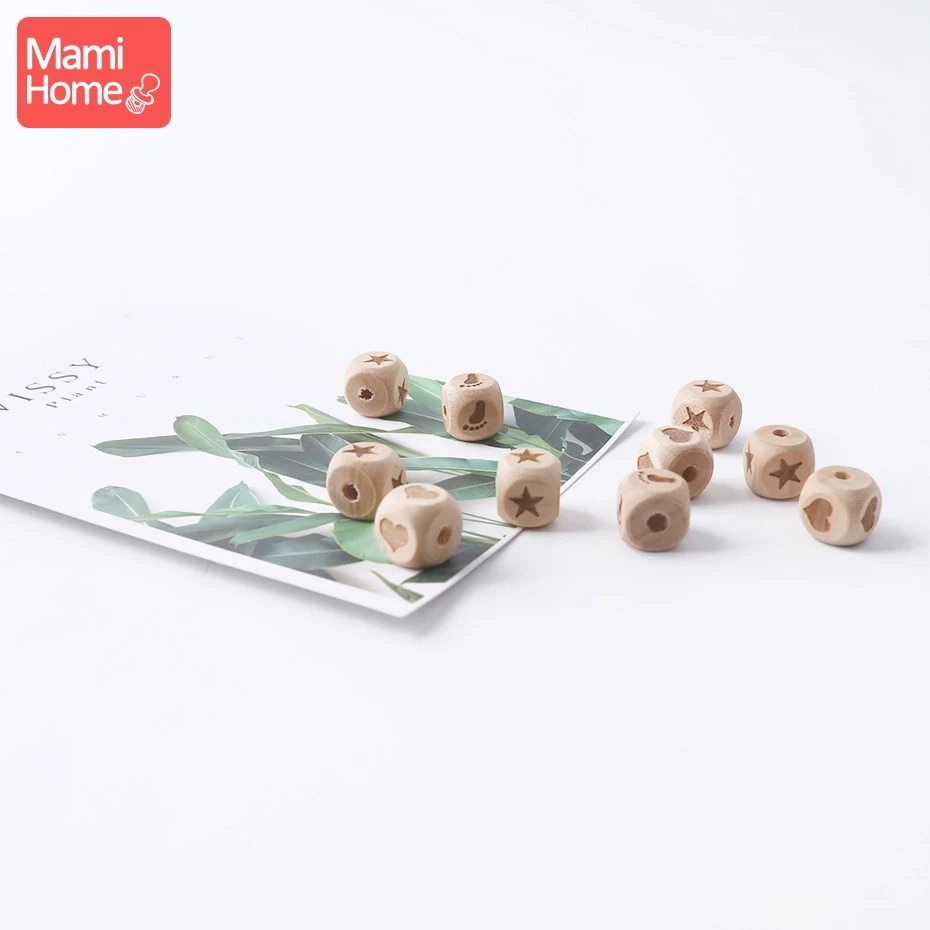 Mamihome 12 мм 100 шт деревянные мультфильм детские бусы прорезыватель BPA бесплатно