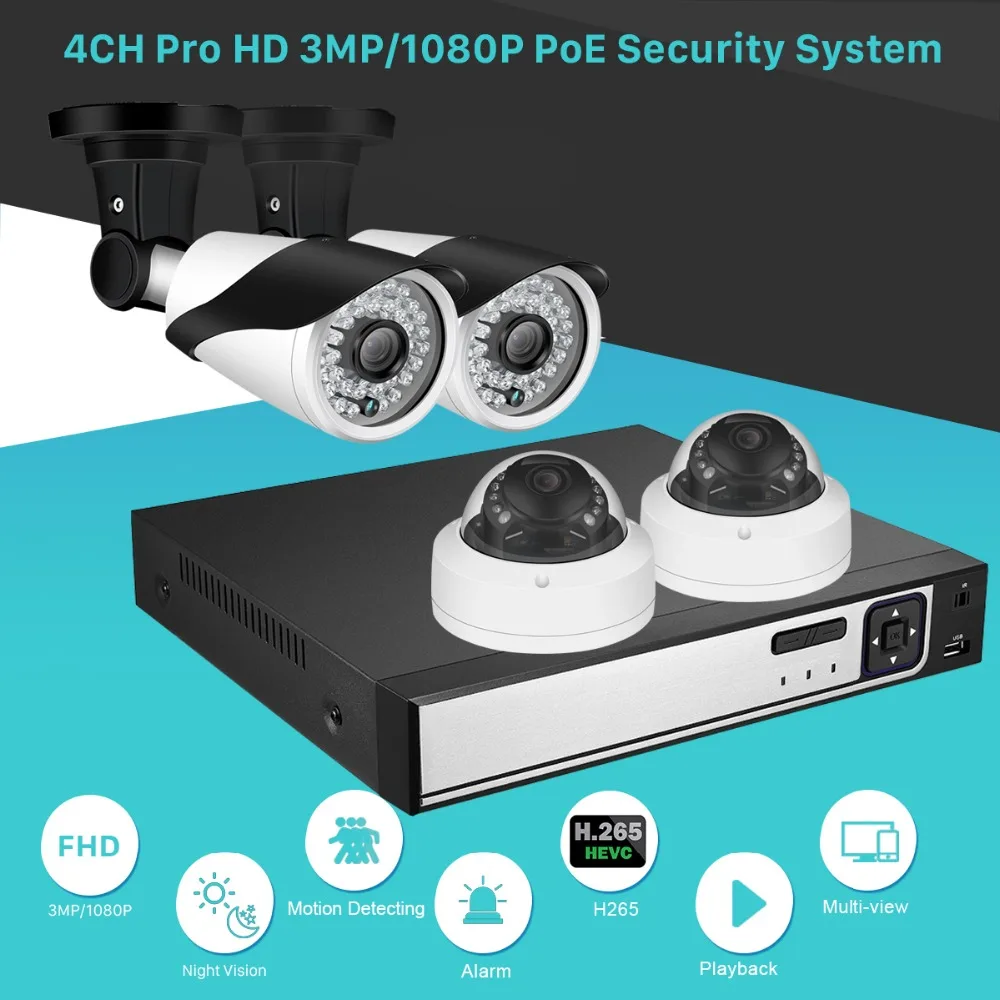 8CH 5.0MP POE NVR комплект, камера безопасности, система видеонаблюдения, наружная 2.0MP Крытая цилиндрическая IP купольная камера P2P 3.0MP комплект видеонаблюдения