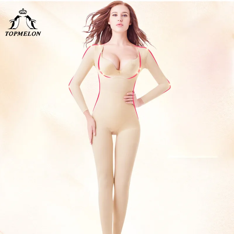 TOPMELON shapers женское корректирующее белье для всего тела Gaine Amincissante женское черное бежевое нижнее белье полной длины