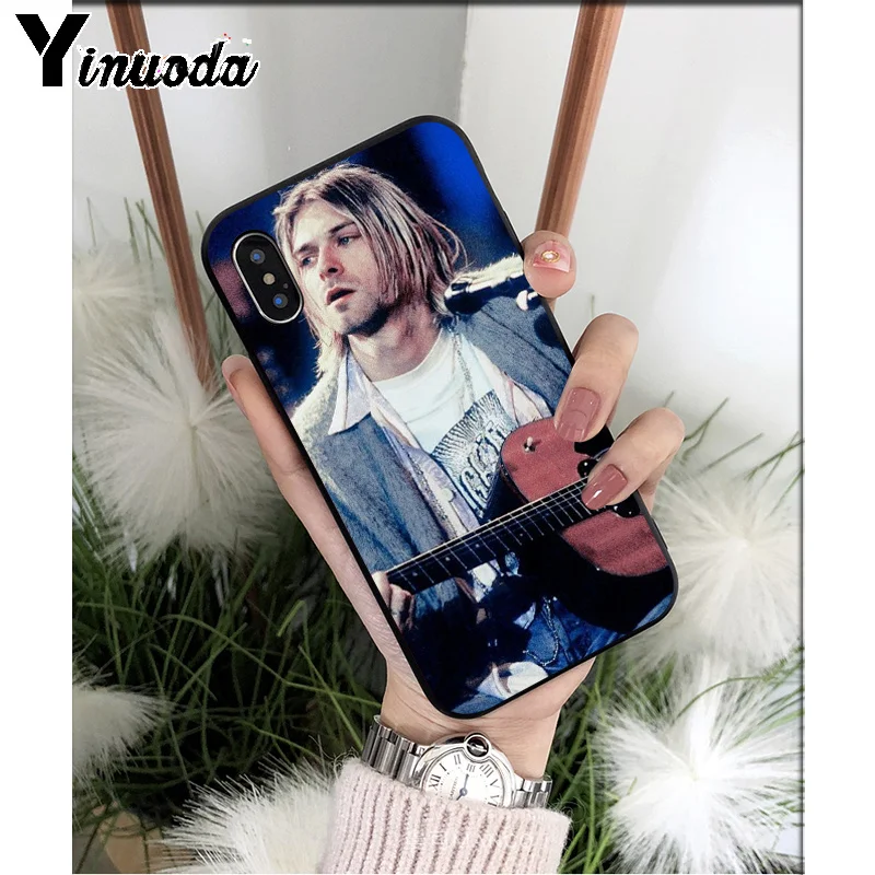 Yinuoda Nirvana Kurt Cobain высококачественный чехол для телефона для iPhone 8 7 6 6S Plus 5 5S SE XR X XS MAX Coque Shell