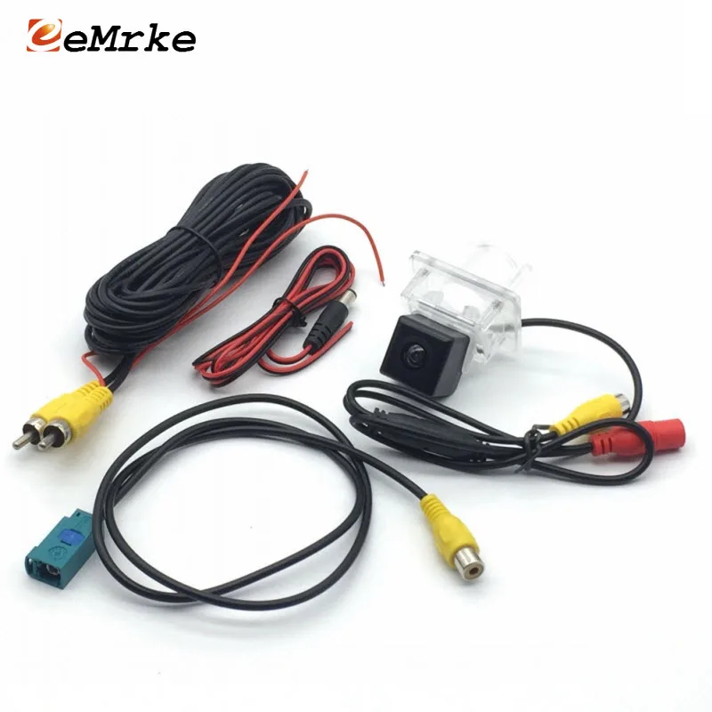 EEMRKE для Mercedes-Benz C W204 2007-2011 CCD Автомобильная камера заднего вида HD с адаптером Fakra RCA