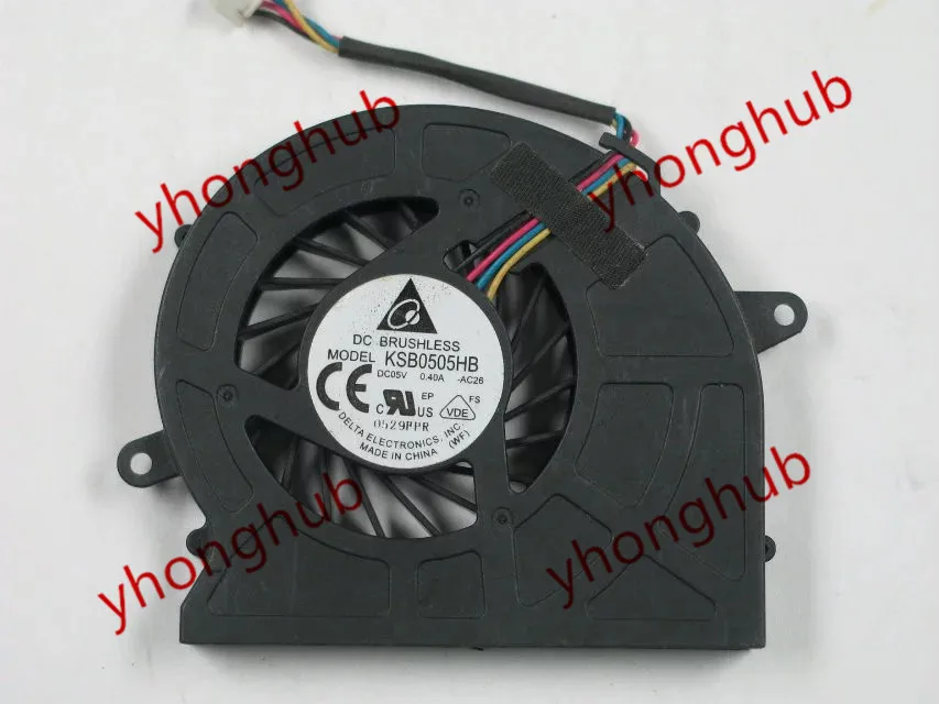 

Delta Electronics KSB0505HB AC26 DC 5V 0.40A 4-wire Server Laptop Cooling Fan