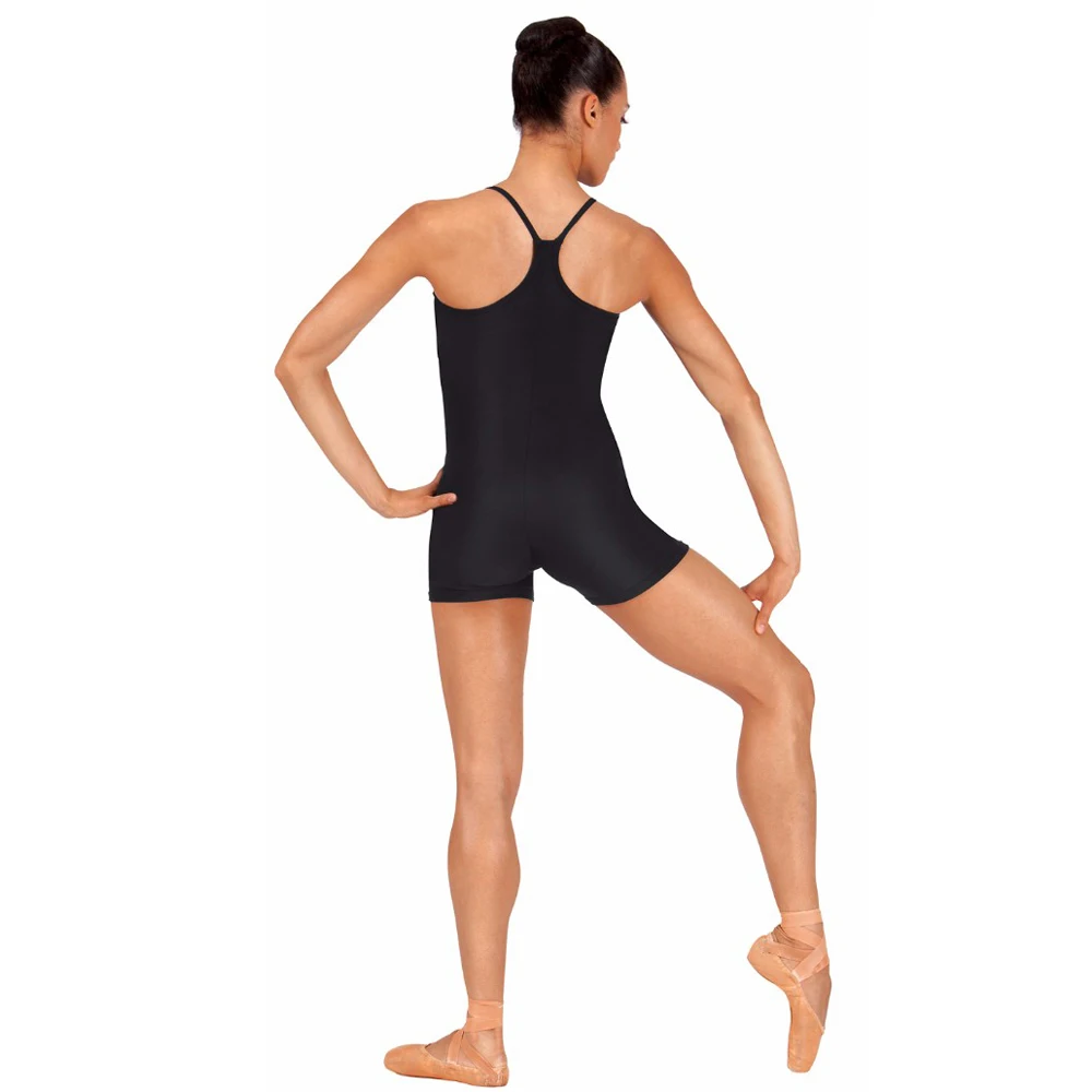 Для взрослых Y-Back Camisole Biketard для девочек гимнастические трико черный спандекс лайкра танец одежда женские балетные трико