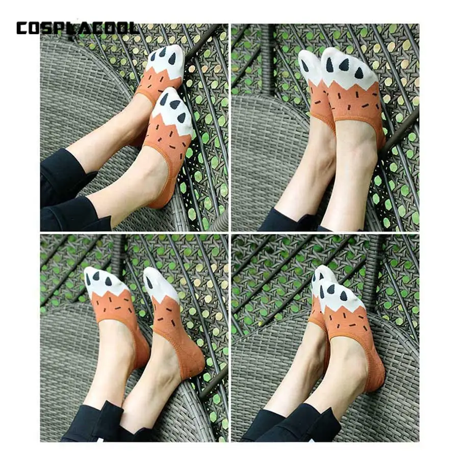 Японская мода Harajuku Calcetines Mujer Мультяшные животные кошка коготь Симпатичные носки