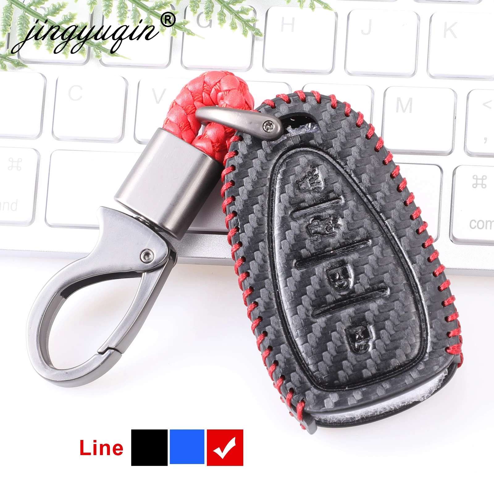 

Carbon Styling Leather Car Key Case For Chevrolet Cruze Malibu Spark Sonic Impala Equinox Volt Trax Camaro Remote Fob Cover