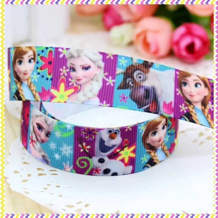 7/8 '' «Анна», «Эльза» с принтом снеговика; корсажная лента hairbow головные уборы вечерние украшения «сделай сам» оптом OEM 22 мм D194
