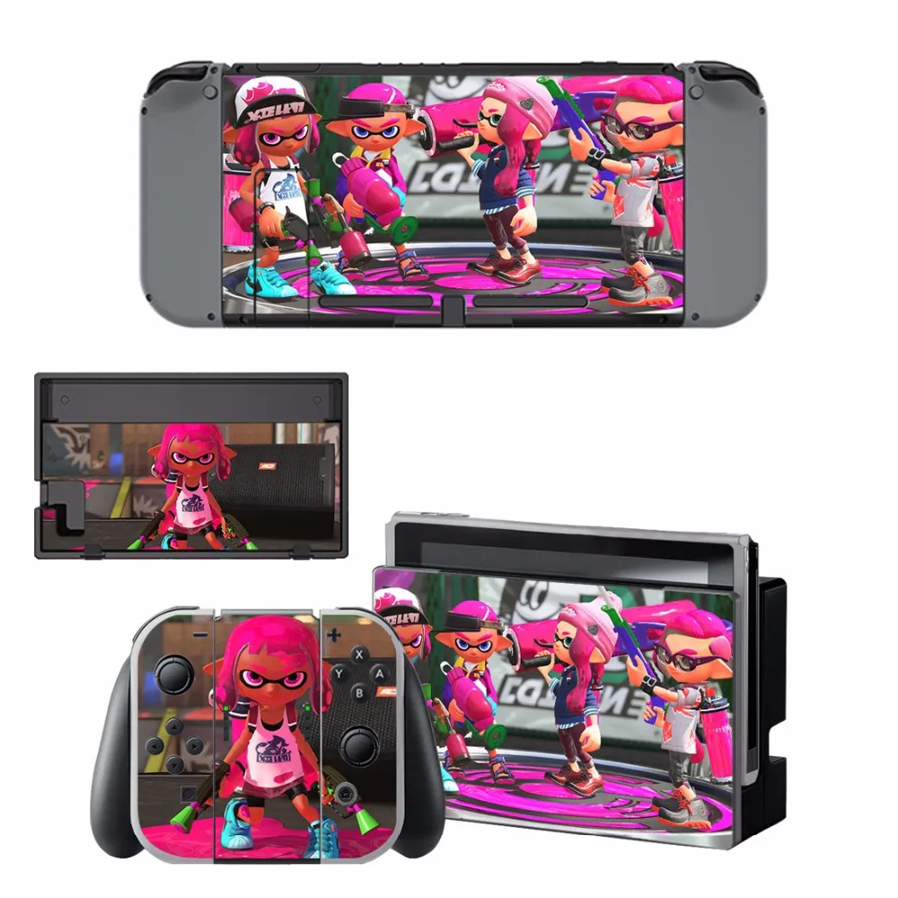 Cend наклейки на переключатель виниловых шкуров наклейка для консоли nintendo Switch и контроллера кожи набор-для Splatoon 2
